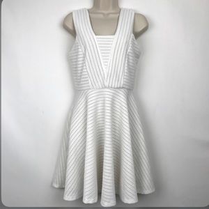 Francesca’s white textured dress